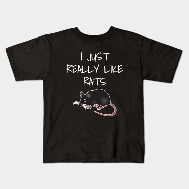 I Just Really Like Rats Kids T-Shirt by LunaMay